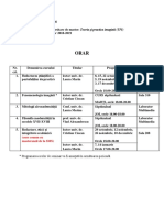 ORAR Semestrul I PDF