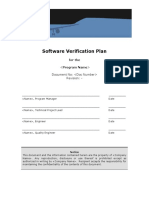 Software Verification Plan: For The