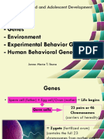 Topics: - Genes - Environment - Experimental Behavior Genetics - Human Behavioral Genetics