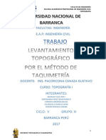 LEVANTAMIENTO TOPOGRAFICO POR EL METODO TAQUIMETRICO