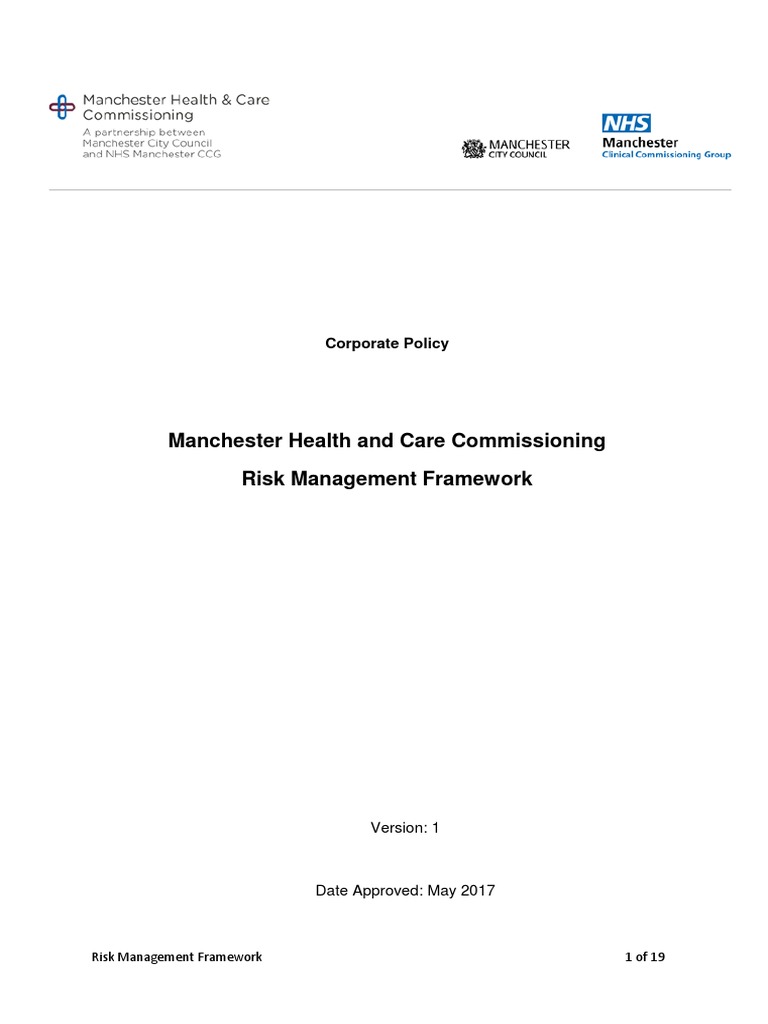 Manchester Health Risk Management Guide | PDF | Risk | Risk Management