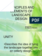Principles and Elements of Landscape Design: Prepared By: Mr. Gideon J. Pascubillo