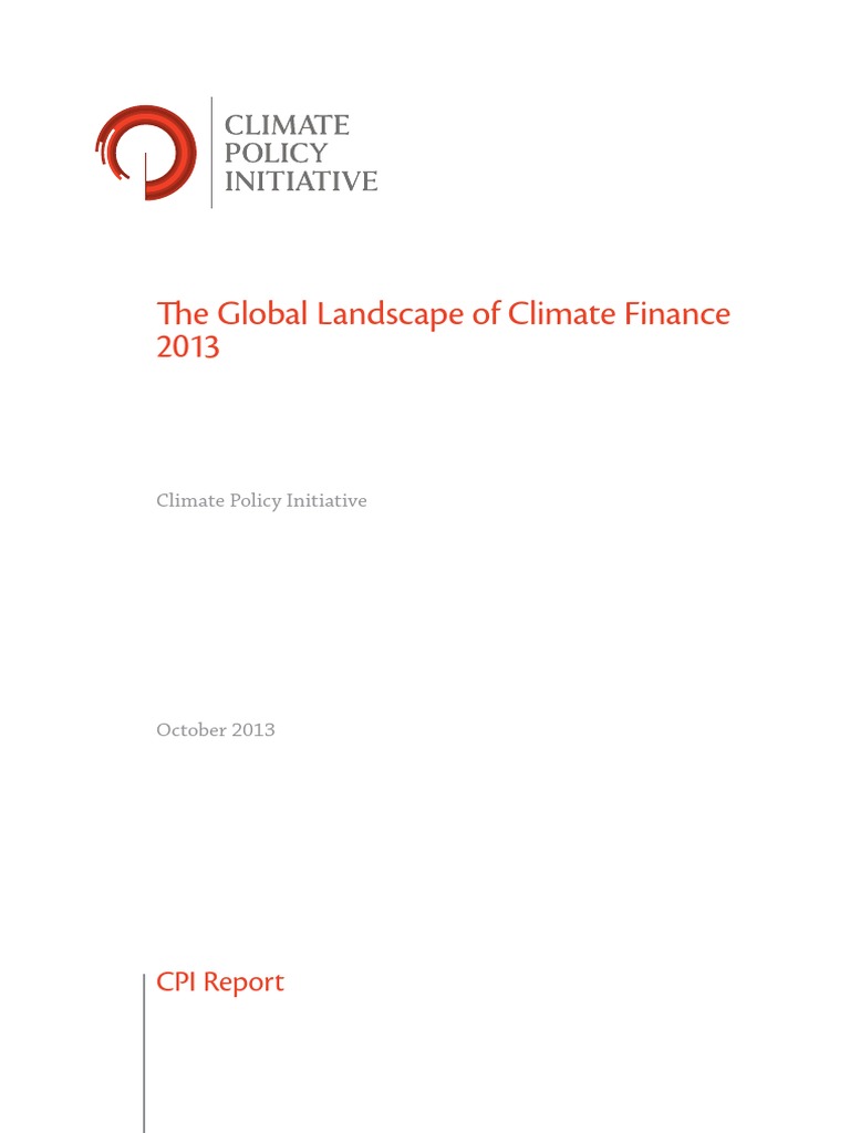 The Global Landscape of Climate Finance 2013 | PDF | Low Carbon Economy ...