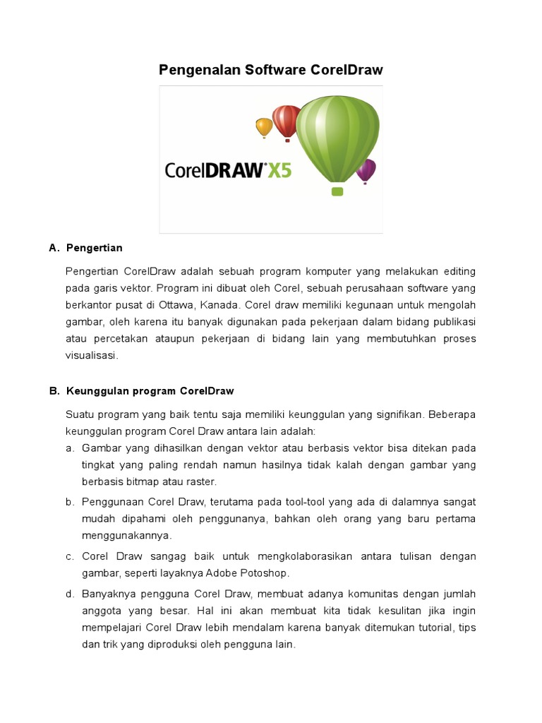 Aplikasi Coreldraw Adalah Sebuah Perangkat Lunak Yang Dibuat Oleh