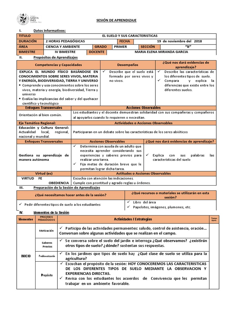 Características del Suelo para Primer Grado | PDF | Suelo | Hipótesis