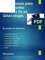 Indicaciones para Los Diferentes Métodos DX en Ginecología