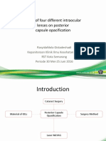 Effect of Four Different Intraocular Lenses On Posterior Capsule Opacification