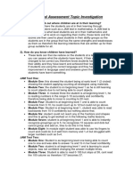 individual assessment topic investigation