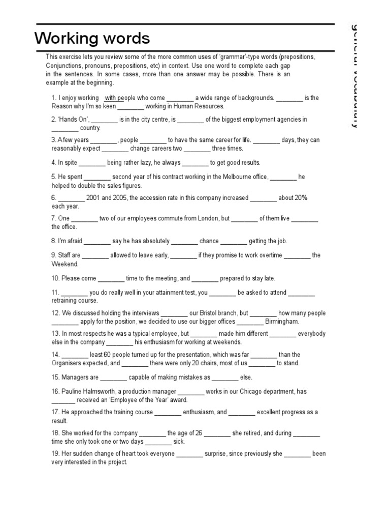 Completing Common English Gaps | PDF | Preposition And Postposition ...