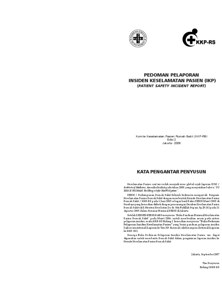 Buku Pedoman Pelaporan IKP | PDF
