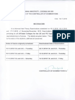 Rescheduled Notification Nd2018