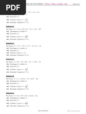 Exercices Math 3me Crs Par Pyromaths Un Logiciel Libre En Ubuntu En