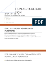 Evaluation Agriculture Ekstension