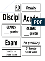 Receiving Discipline Grades and Exam Papers