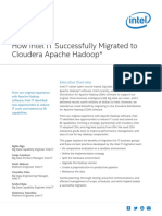 Hadoop Migration Success Story Intel IT Cloudera