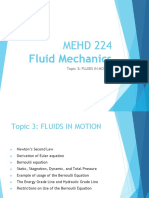 Fluid Mechanics: MEHD 224