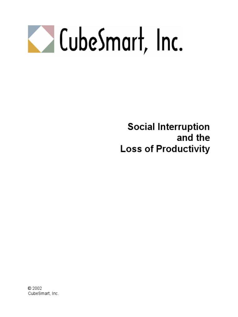 CubeSmart Productivity Wp1 PDF Information Technology Cognitive