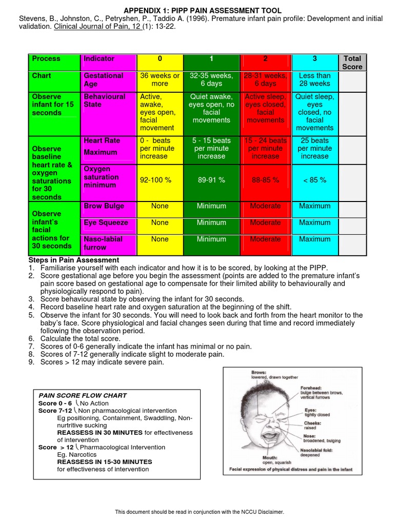 Neonatal Pain Assessment Scale Pipp Why Are So Many Newborns Still