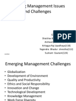 Emerging Management Issues and Challenges