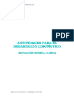 Desarrollo Lingüístico 3 Años