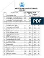 Norland Products List and Prices Effective 1st April 2018