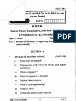 Nhu 501 Engineering Economics 2016 17