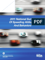 2011 N Survey of Speeding Attitudes and Behaviors 811865