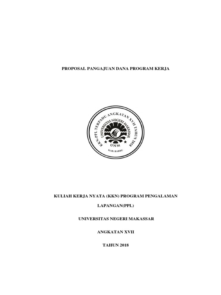 Proposal Dana Kegiatan KKN PPL 2018 | PDF | Karier & Perkembangan ...