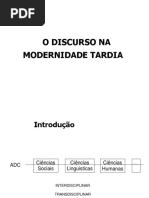 Discurso Na Modernidade Tardia Apresentacao
