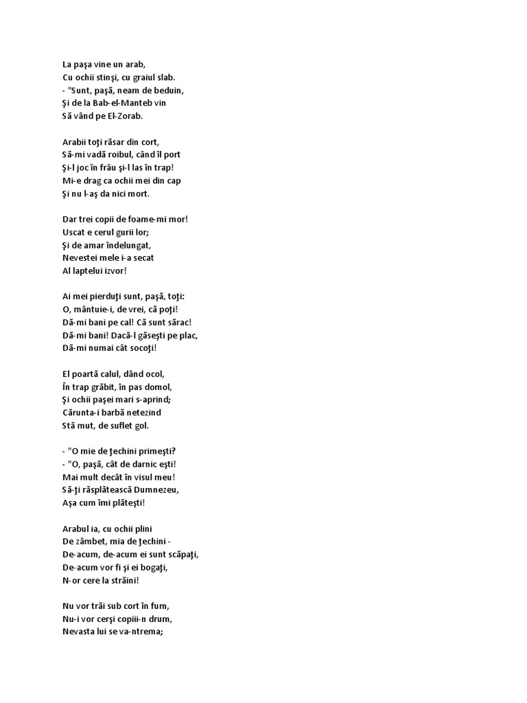 El Zorab De George Cosbuc