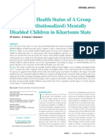 03 - Periodontal Health Status of A Group of (Non - Institutionalized) Mentally Disabled Children in Khartoum State PDF