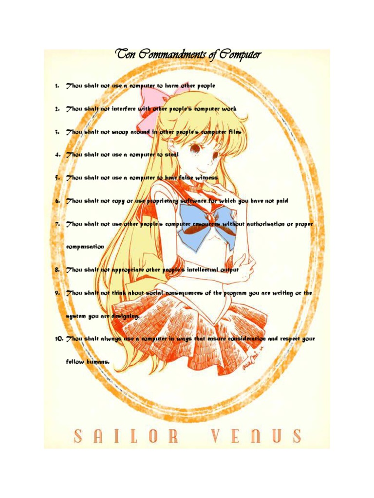 Ten Commandments of Computer