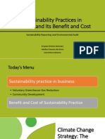 Sustainability Practices in Business and Its Benefit and Cost