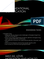 Organizational Identity and Employee Motivation at Shanghai Tang