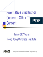 Presentasi "Alternative Binder For Concrete Other Than Cement" by Jaine SK Yeung, Hongkong Concrete Institute