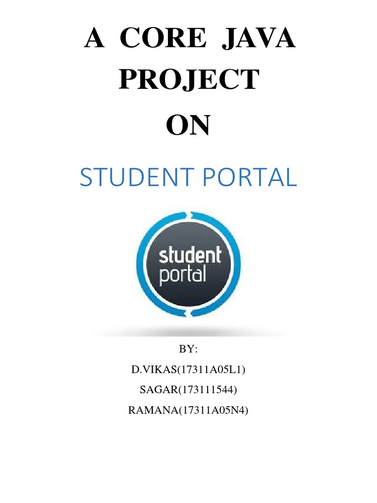 A Core Java Project ON: Student Portal | PDF
