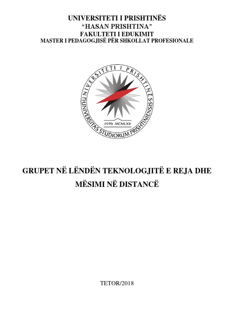 Deklarimi I Grupit Per Prezantime, Tekonologjite e Reja Dhe Mesimi Ne ...