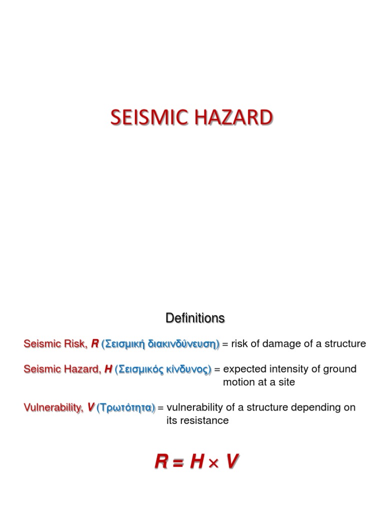 Seismic Hazard PDF | PDF | Earthquakes | Moment Magnitude Scale
