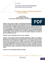 Presença Auditiva e Escuta em Presença