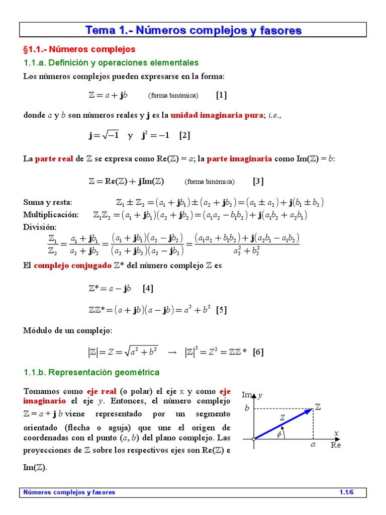 Numeros Complejos Pdf