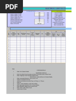 Electrical Load Calculation For Panel: System Details