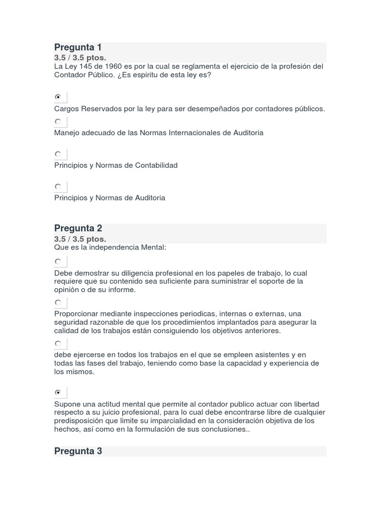 Parcial 1 Semana 4 Auditoria Financiera | PDF | Contador | Auditoría