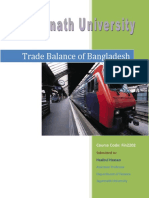 Trade Balance of BD in 2018