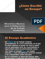 Cómo Escribir Un Ensayo - PPT