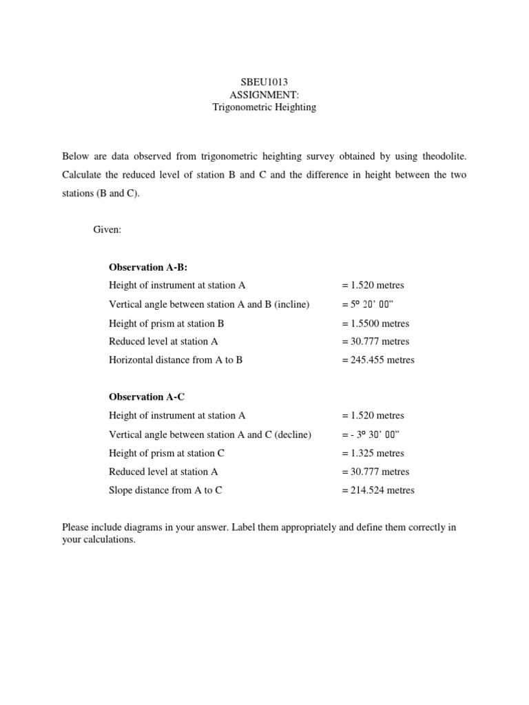Trigonometric Heighting | PDF | Teaching Methods & Materials