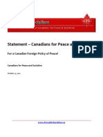 Statement – Canadians for Peace and Socialism