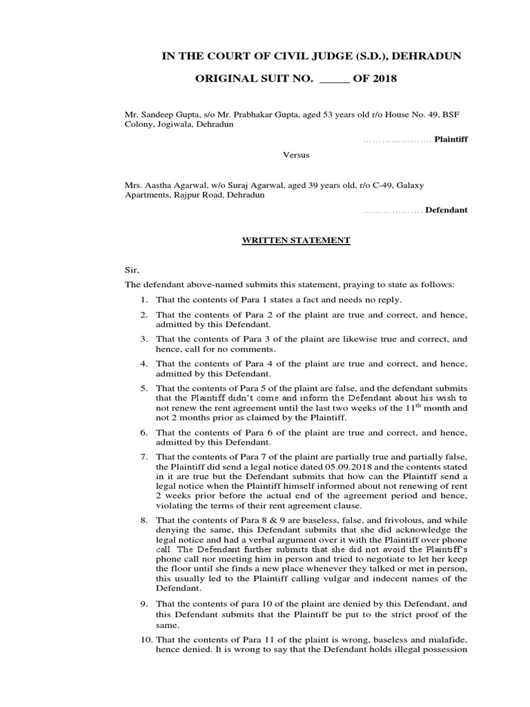 written-statement-sample-eviction-lawsuit