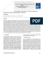 Method for Improving Thermodynamic Performance of Vapour Compression Refrigeration System Using Nanofluids- A Review