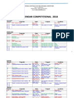 Calendar Competitional Cupe 2018-ACTUALIZAT 03 Aprilie 2018
