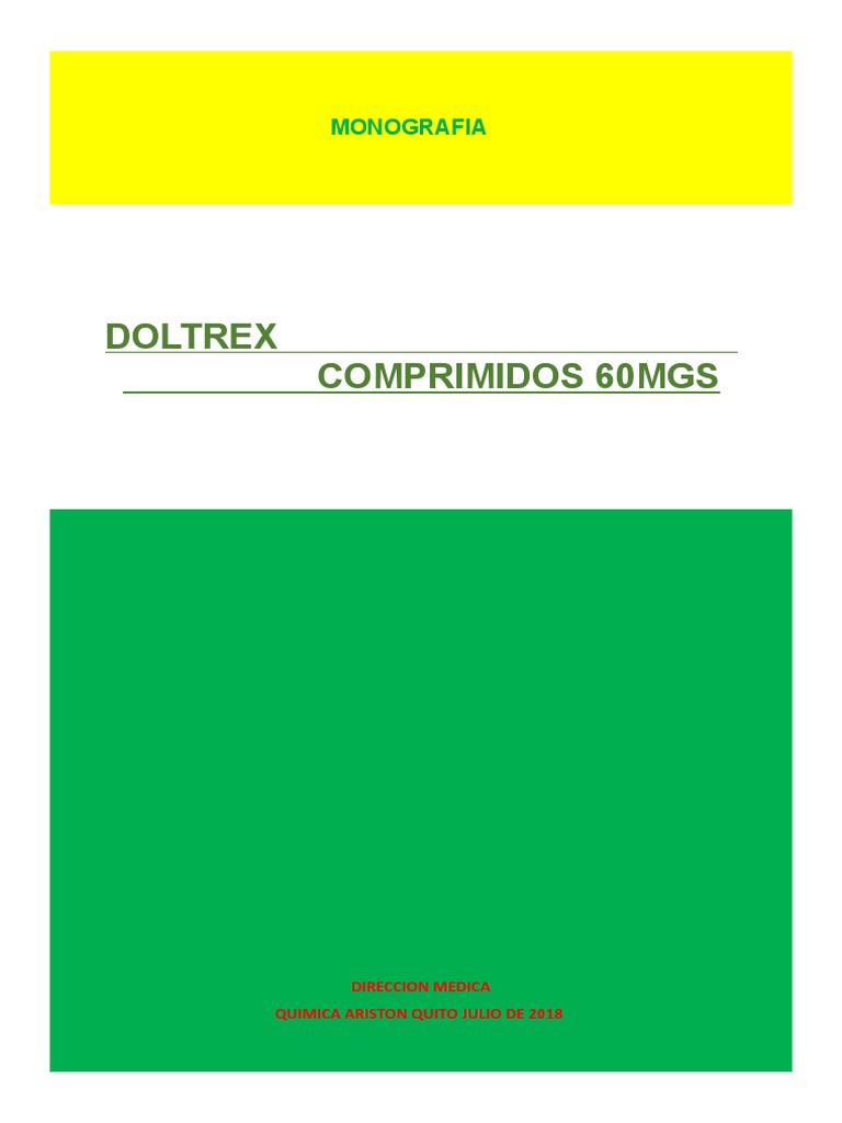 Usos y Dosis de Doltrex 60 mg | PDF | Droga anti-inflamatoria libre de ...